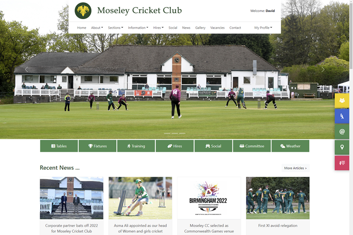 Cricket Club Websites